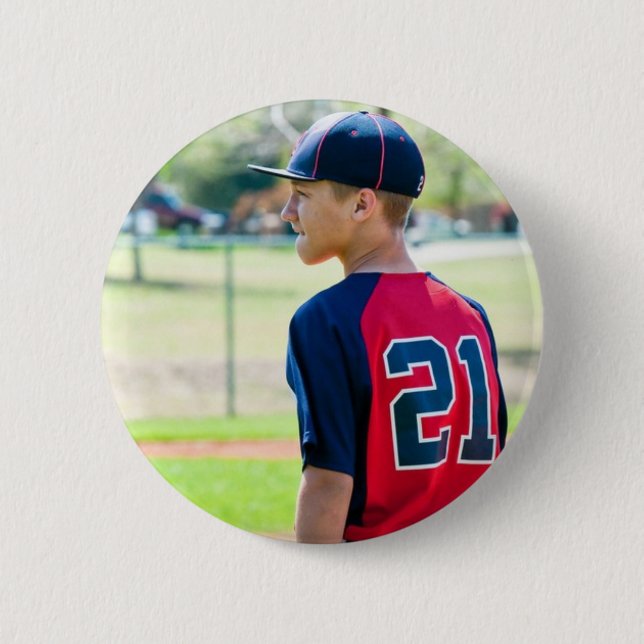 Custom Photo Sports Button/Pin 2 Inch Round Button (Front)