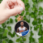 Custom photo sports button / pin basketball player keychain<br><div class="desc">Custom photo sports button / pin basketball player</div>