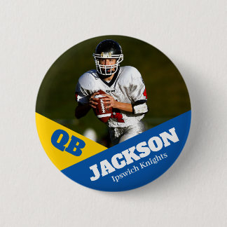 Custom photo sports button / pin football