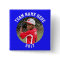 Custom Photo Sports pin / button with team name