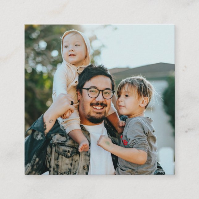 Custom Photo Square Business Card (Front)