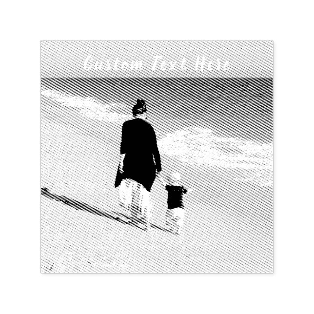 Custom Photo Stamp with Text Your Own Design (Design)