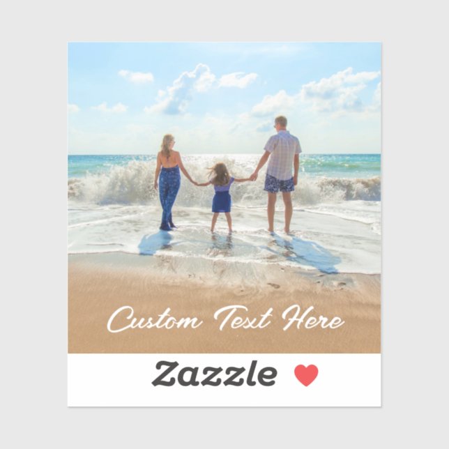 Custom Photo Sticker Your Photos and Text (Sheet)