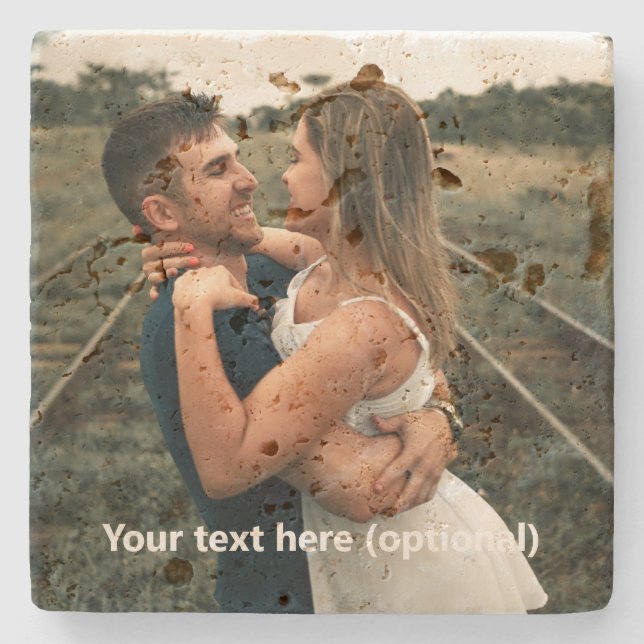 Custom Photo Stone Coaster (Front)