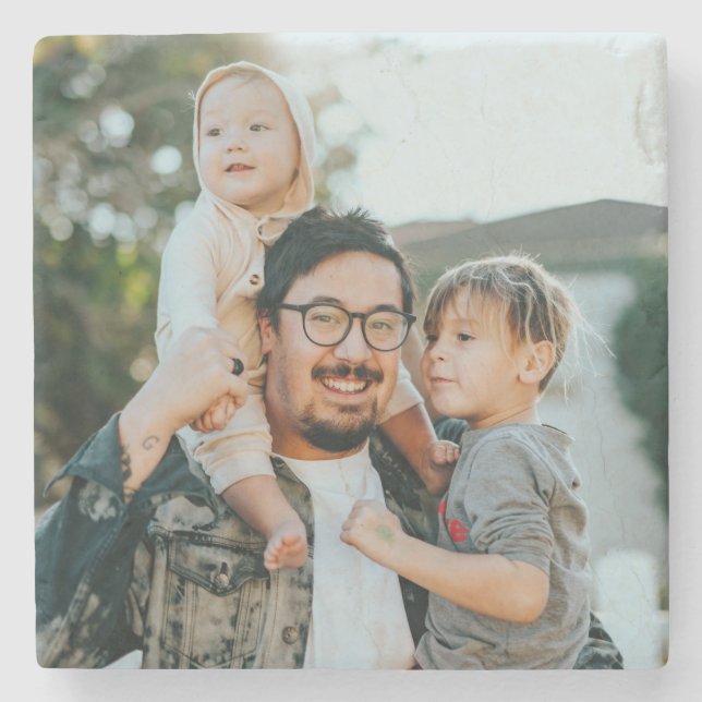 Custom Photo  Stone Coaster (Front)