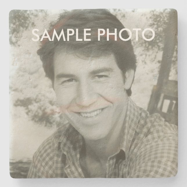 Custom Photo Stone Coaster – Personalized (Front)