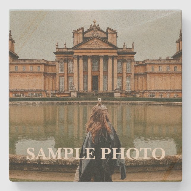 Custom Photo Stone Coaster – Travel (Front)