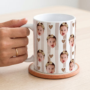 Custom Photo Stripe Cup Baby Face Cute