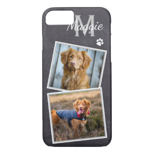 Custom Photo Stylish Pet Cat Dog Monogram Photo Case-Mate iPhone Case