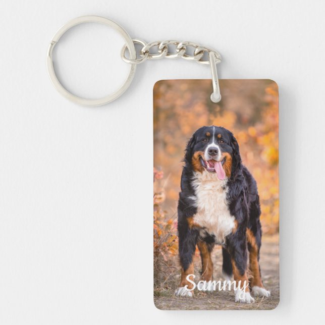 Custom Photo Sympathy - Pet Loss - Pet Memorial Keychain (Front)