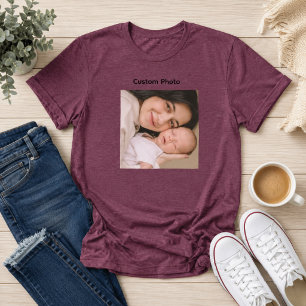 Custom Photo T-Shirt Personalized Memory Gift Tri-Blend Shirt