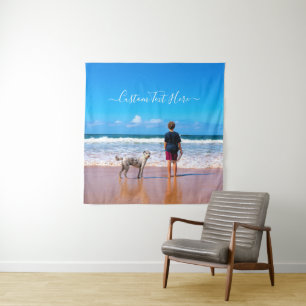 Custom Photo Tapestry with Your Photos and Text