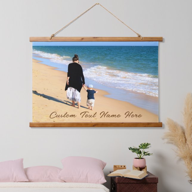 Custom Photo Tapestry with Your Photos and Text (Bedroom)