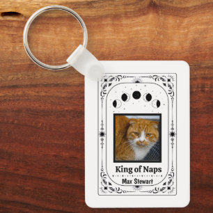 Custom Photo Tarot Cat Lover Keepsake Pet Mom Gift Keychain