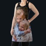 Custom Photo template Family Love Script Apron<br><div class="desc">This design may be personalized by choosing the customize option to add text or make other changes. If this product has the option to transfer the design to another item, please make sure to adjust the design to fit if needed. Contact me at colorflowcreations@gmail.com if you wish to have this...</div>