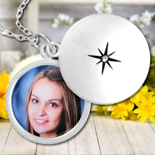 Custom Photo Template Personalized Locket Necklace