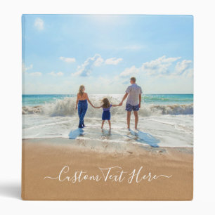 Custom Photo Text 3 Ring Binder Your Family Photos