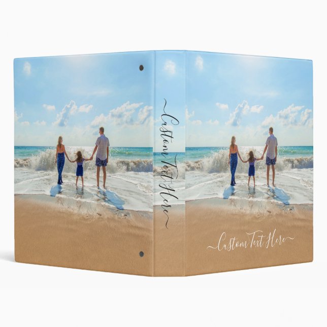 Custom Photo Text 3 Ring Binder Your Own Design (Background)