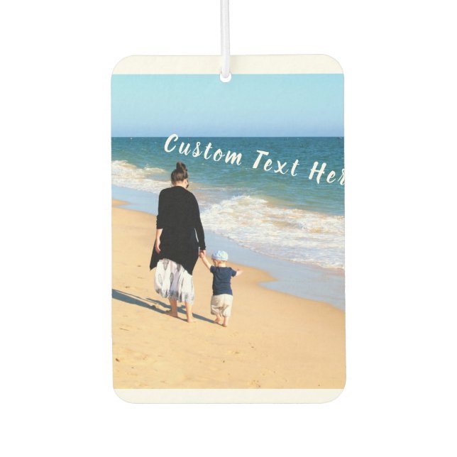 Custom Photo Text Air Freshener Your Family Photos (Front)