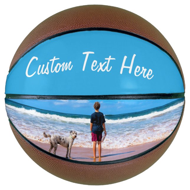 Custom Photo Text Basketball Your Design with Pets (Front)