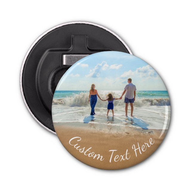 Custom Photo Text Bottle Opener Your Photo Design (Front)
