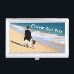 Custom Photo Text Business Card Case Your Fhotos<br><div class="desc">Custom Photo and Text Business Card Cases - Your Own Design - Special - Personalized Family / Friends or Personal Business Card Holders Gift - Add Your Text and Photo - Resize and move or remove and add elements / image with Customization tool ! Choose font / size / colour...</div>