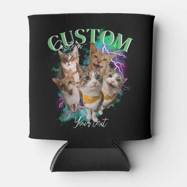 Custom Photo & Text Can Cooler, Personalized Cooler (Front)