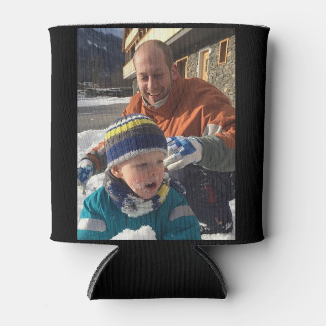 Custom Photo & Text Can Cooler | Personalized Part (Front)