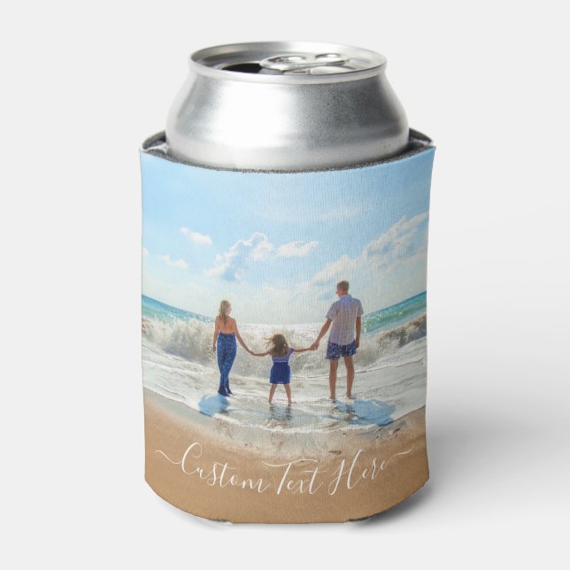 Custom Photo Text Can Cooler - Your Summer Design (Can Front)