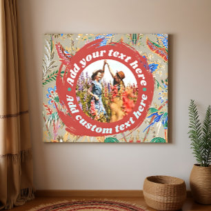 Custom Photo Text Canvas Print FullyEditable Large