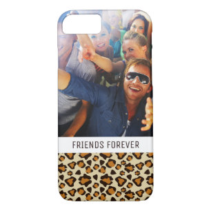Custom Photo & Text Cheetah skin pattern iPhone 8/7 Case