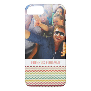 Custom Photo & Text Chevron Pattern 4 Case-Mate iPhone Case