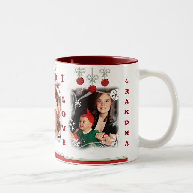 Custom Photo & Text Christmas Coffee Mug (Right)