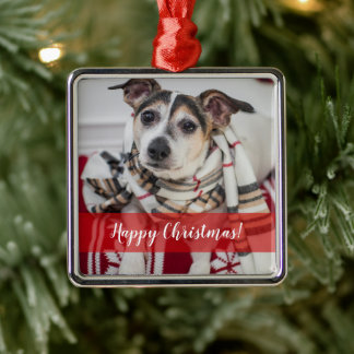 Custom Photo & Text Christmas Ornament