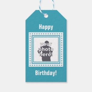 CUSTOM PHOTO, TEXT & COLOR gift tags