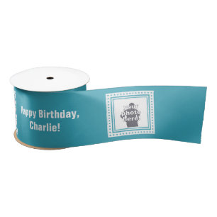 CUSTOM PHOTO, TEXT & COLOR ribbon Satin Ribbon
