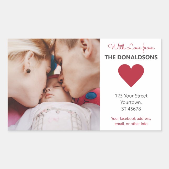 CUSTOM PHOTO, TEXT & COLOR stickers (Front)