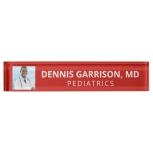 Custom Photo, Text & Colour Desk Name Plate