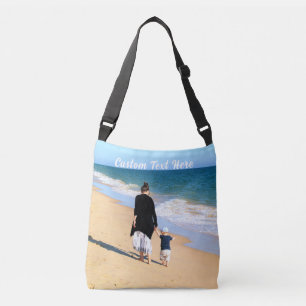 Custom Photo Text Crossbody Bag Your Photos Mom