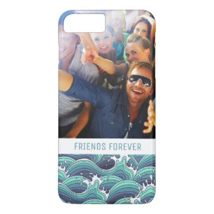 Custom Photo & Text Decorative Sea Wave iPhone 8 Plus/7 Plus Case