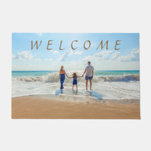 Custom Photo Text Doormat Your Design - Welcome