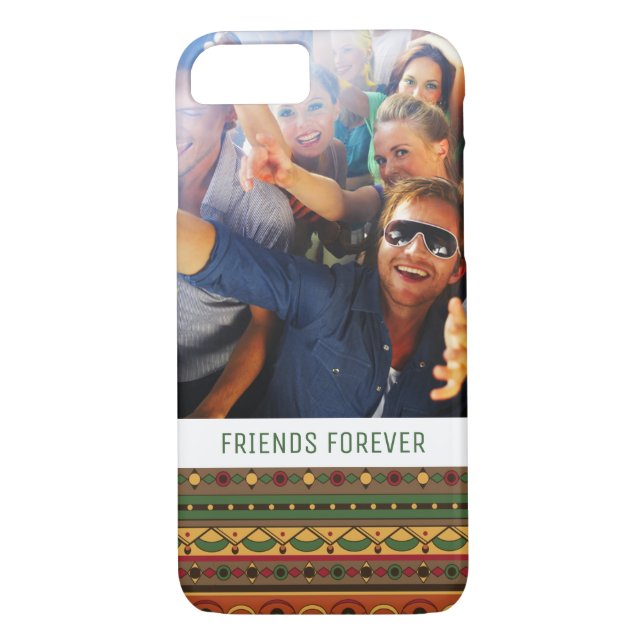 Custom Photo & Text Ethnic background Case-Mate iPhone Case (Back)