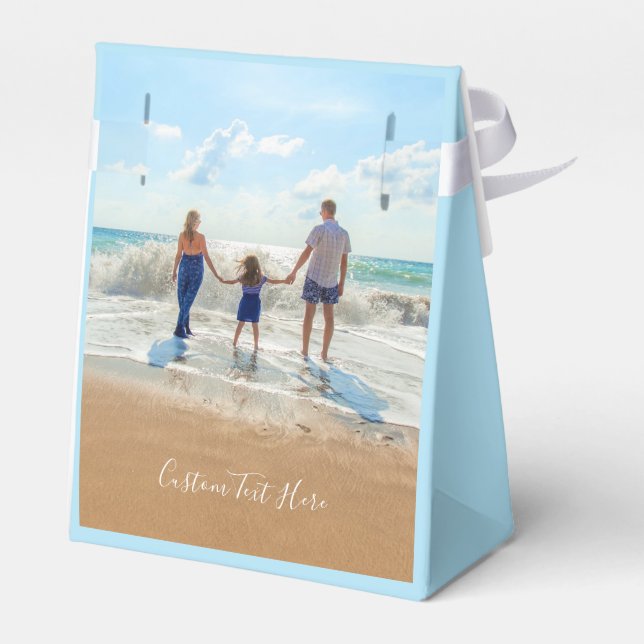 Custom Photo Text Favor Box with Your Photos (Back Side)
