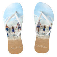 Custom Photo Text Flip Flops Unique Your Design