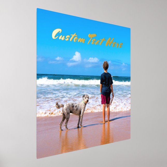 Custom Photo Text Foil Prints Your Favourite Photo (Laydown)