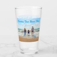 Custom Photo Text Glass Gift Your Favourite Photos