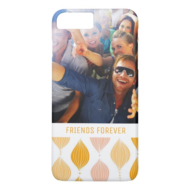 Custom Photo & Text Golden Ogee Pattern Case-Mate iPhone Case (Back)