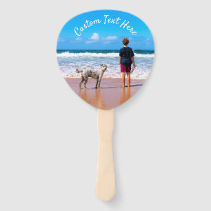 Custom Photo Text Hand Fan Your Family Photos