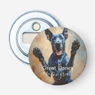 Custom Photo & Text Harlequin Dog Gift Bottle Open Opener