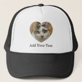 Custom Photo Text Heart Template Personalized Trucker Hat (Front)